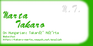 marta takaro business card